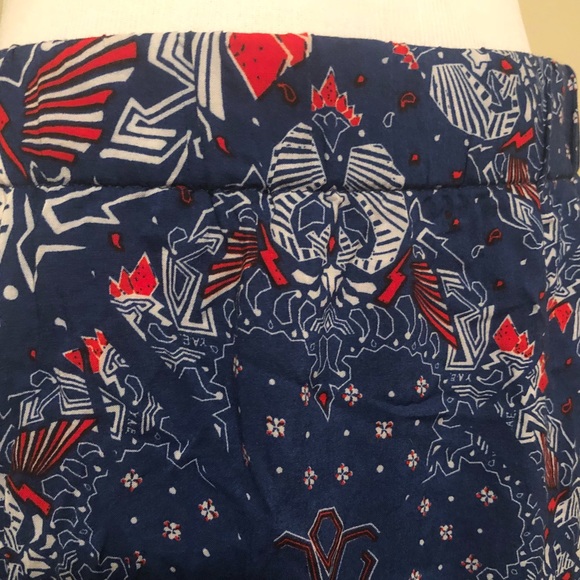 SALE! (NWOT)Volcom Blue Print High Slit Skirt (M) - Picture 3 of 8